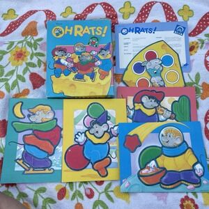 Vintage 1988 OH RATS! Discovery Toys Rare Educational Puzzle Board Game COMPLETE